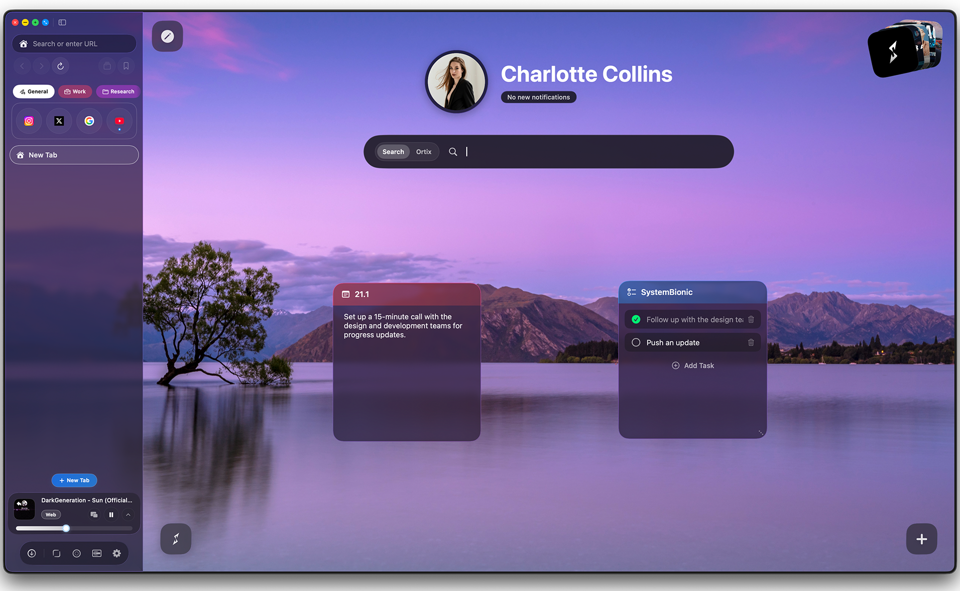 Ortix Browser Interface