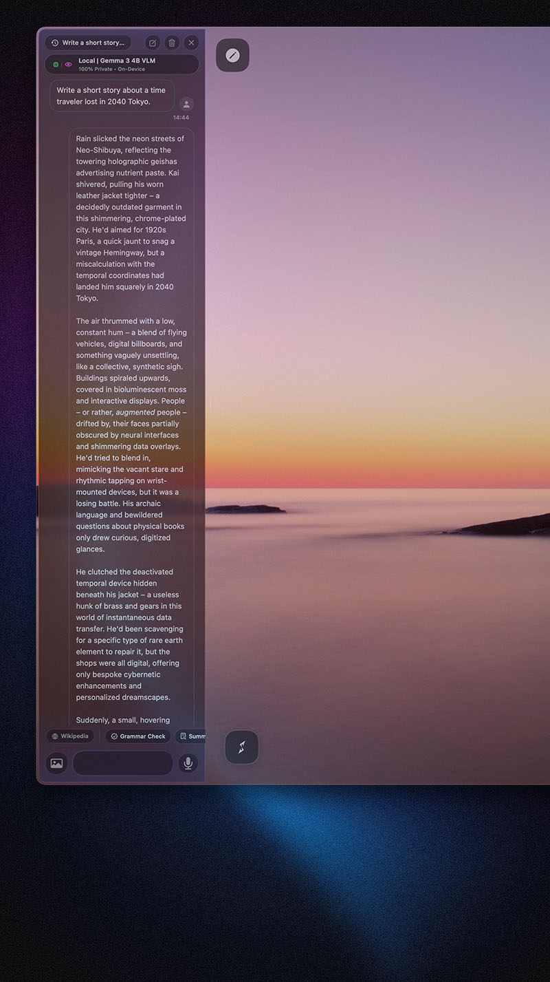 Local AI whenever you need it